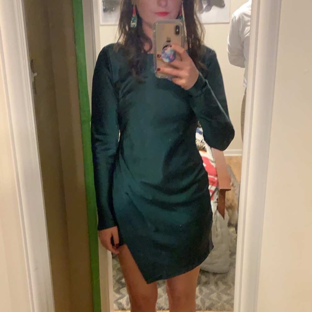 NWT Green Silk Dress